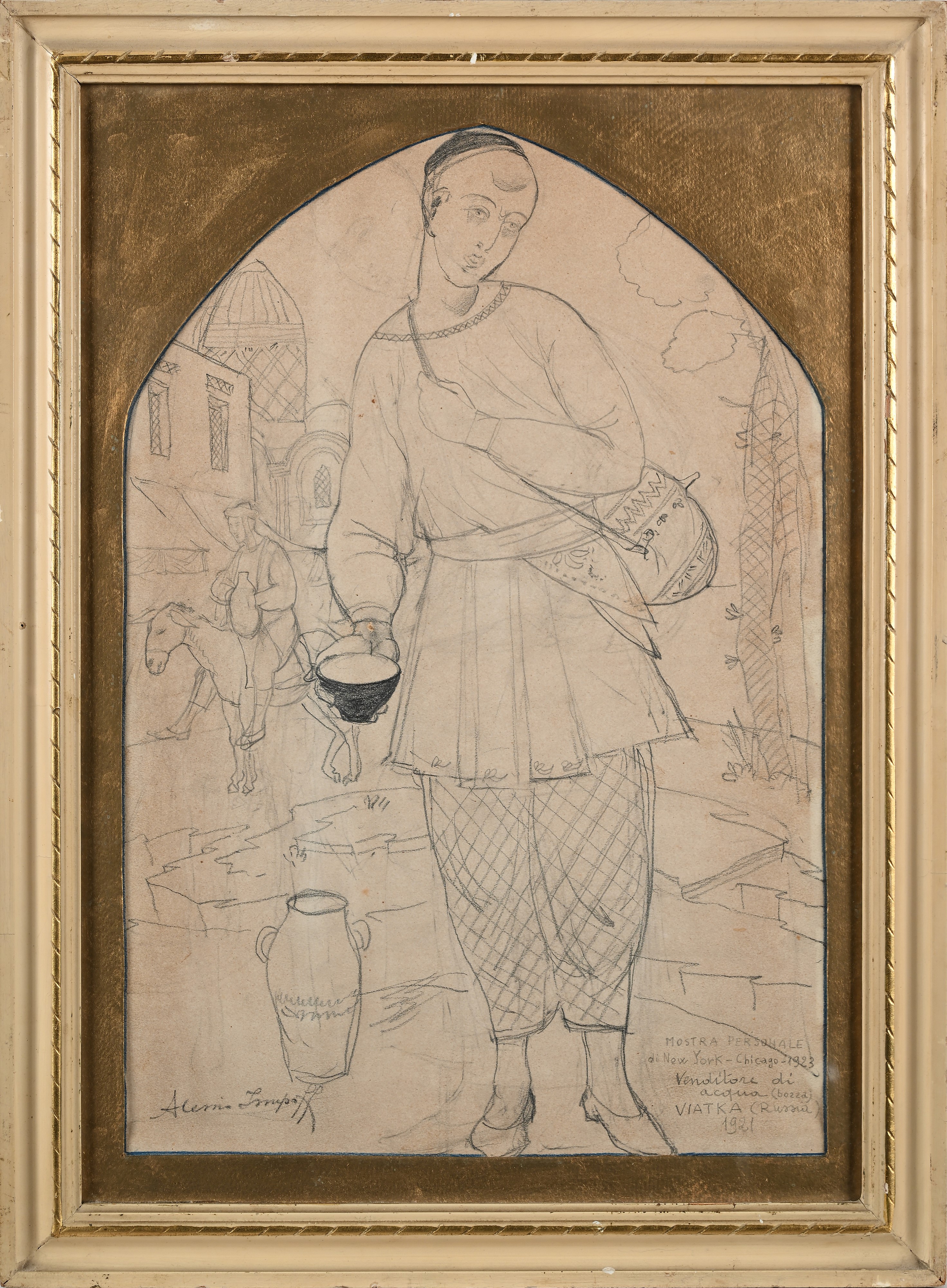Alessio Issupoff - 'venditore di Acqua (bozza) / Viatka (russia) / 1921'