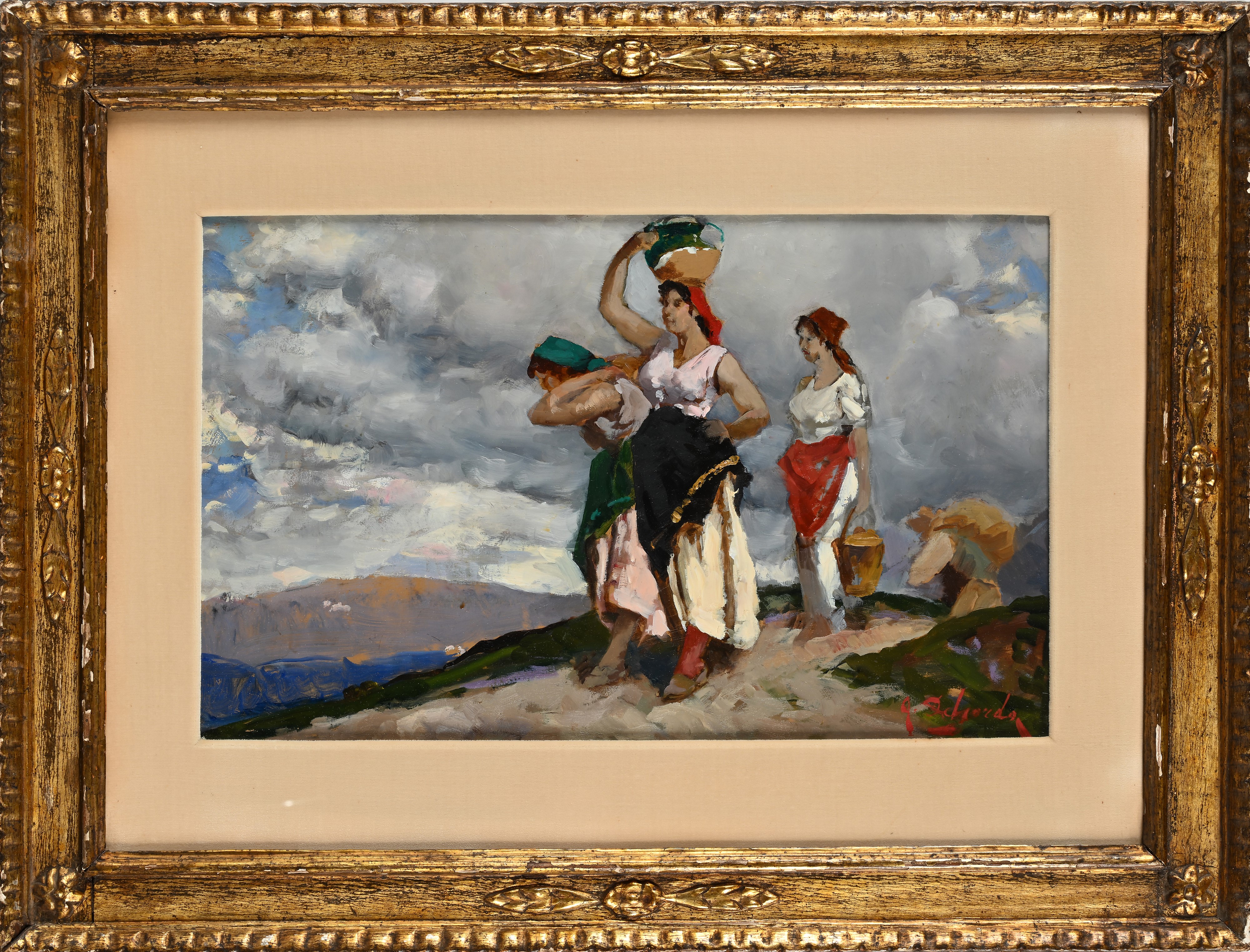 Alfredo del Sordo - Giovani Donne al Lavoro in Campagna