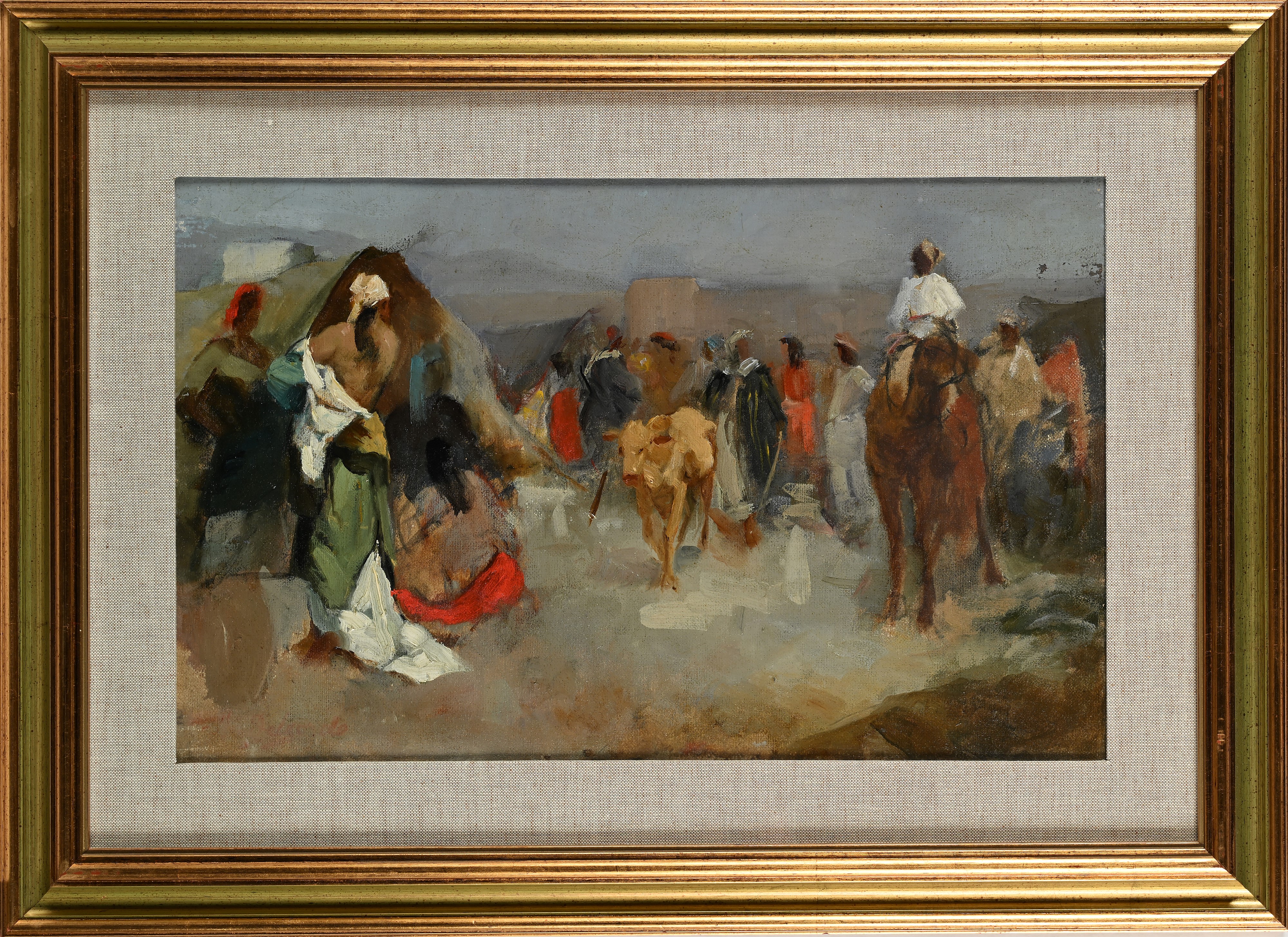 Alfredo del Sordo - Scena di Vita nei Pressi delle Mura di una Città Araba