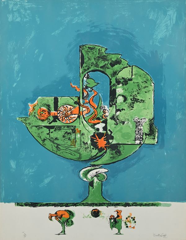 Graham Sutherland - Flammes dans une forme de roche I