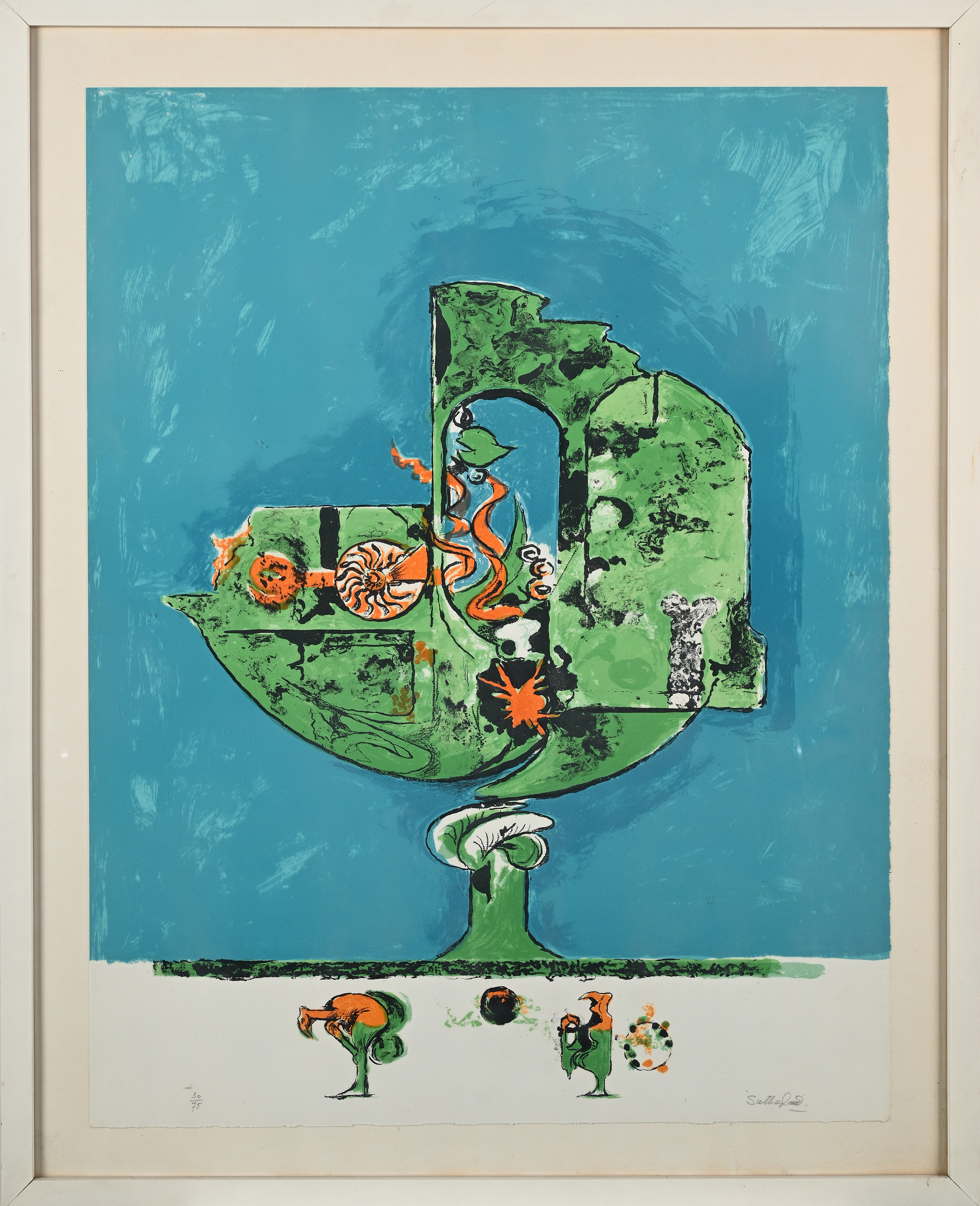 Flammes dans une forme de roche I