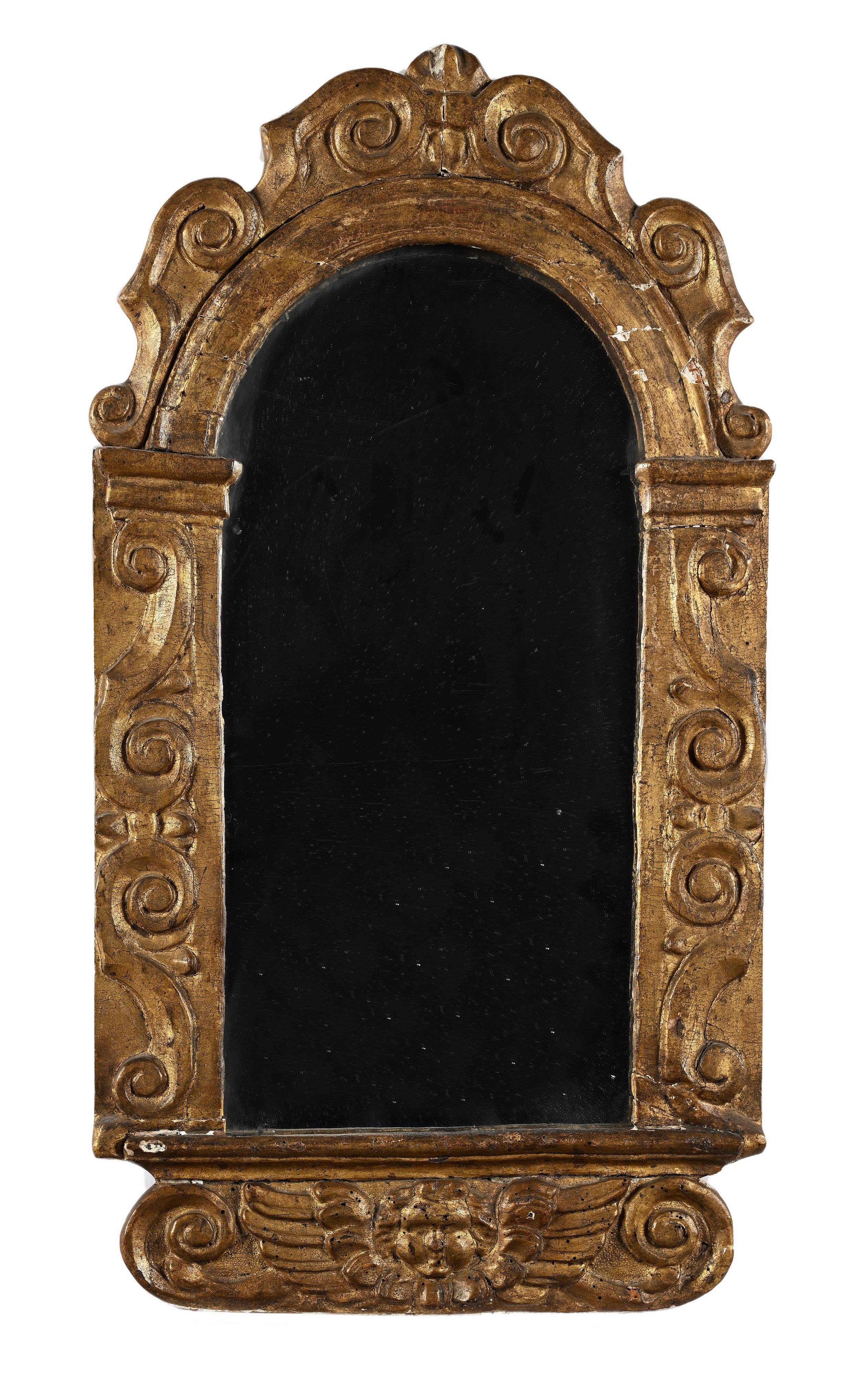Coppia di Specchierine in Legno Dorato, XVII Secolo