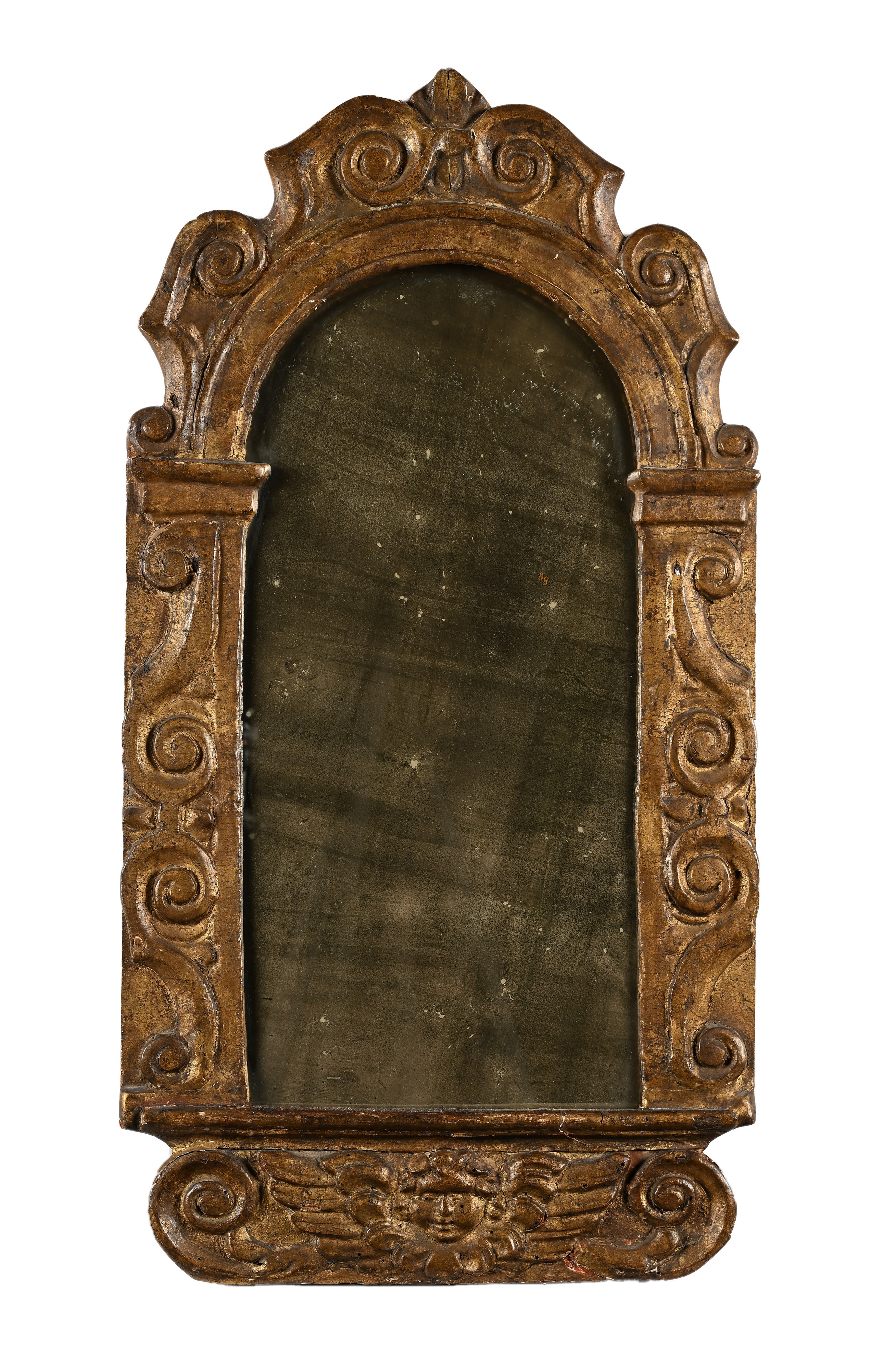 Coppia di Specchierine in Legno Dorato, XVII Secolo