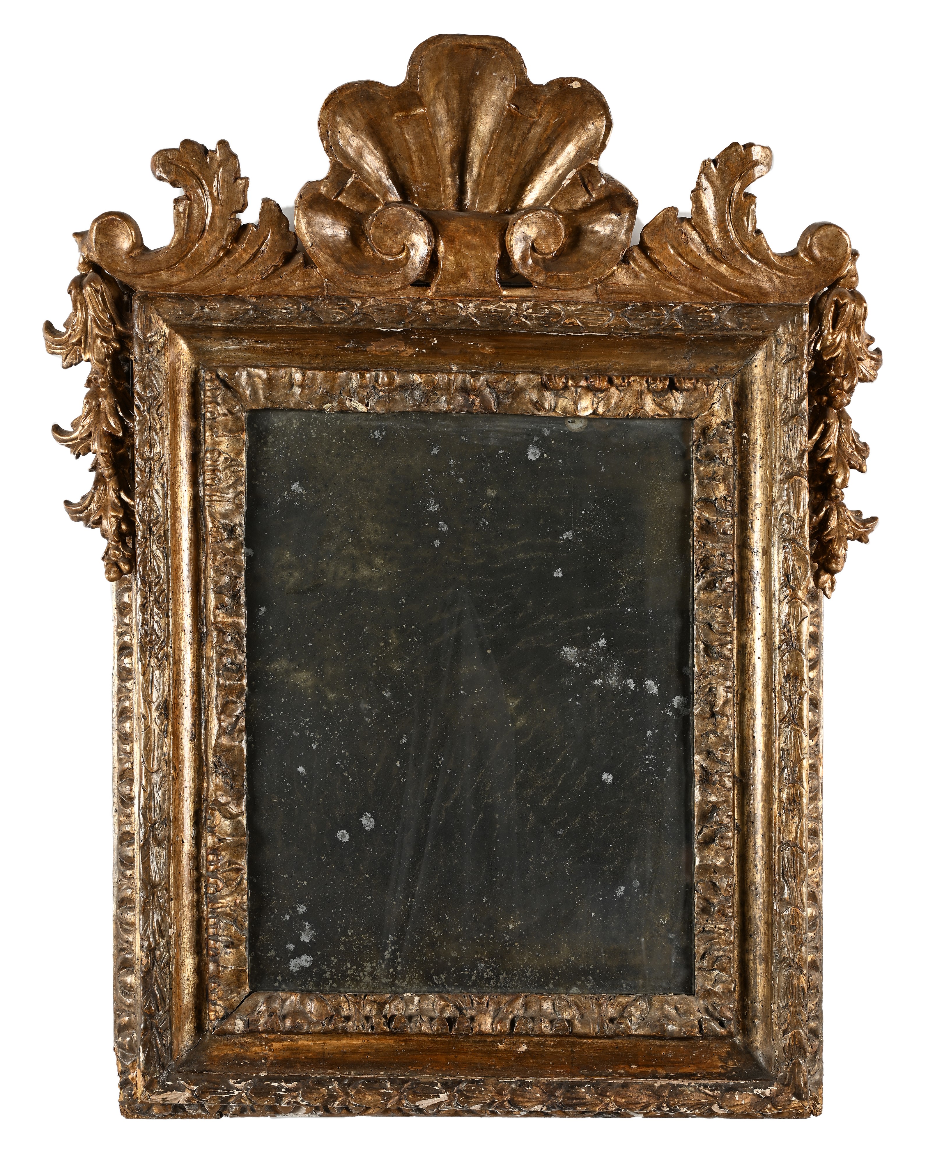 Coppia di specchiere in legno dorato, Roma, XVIII secolo