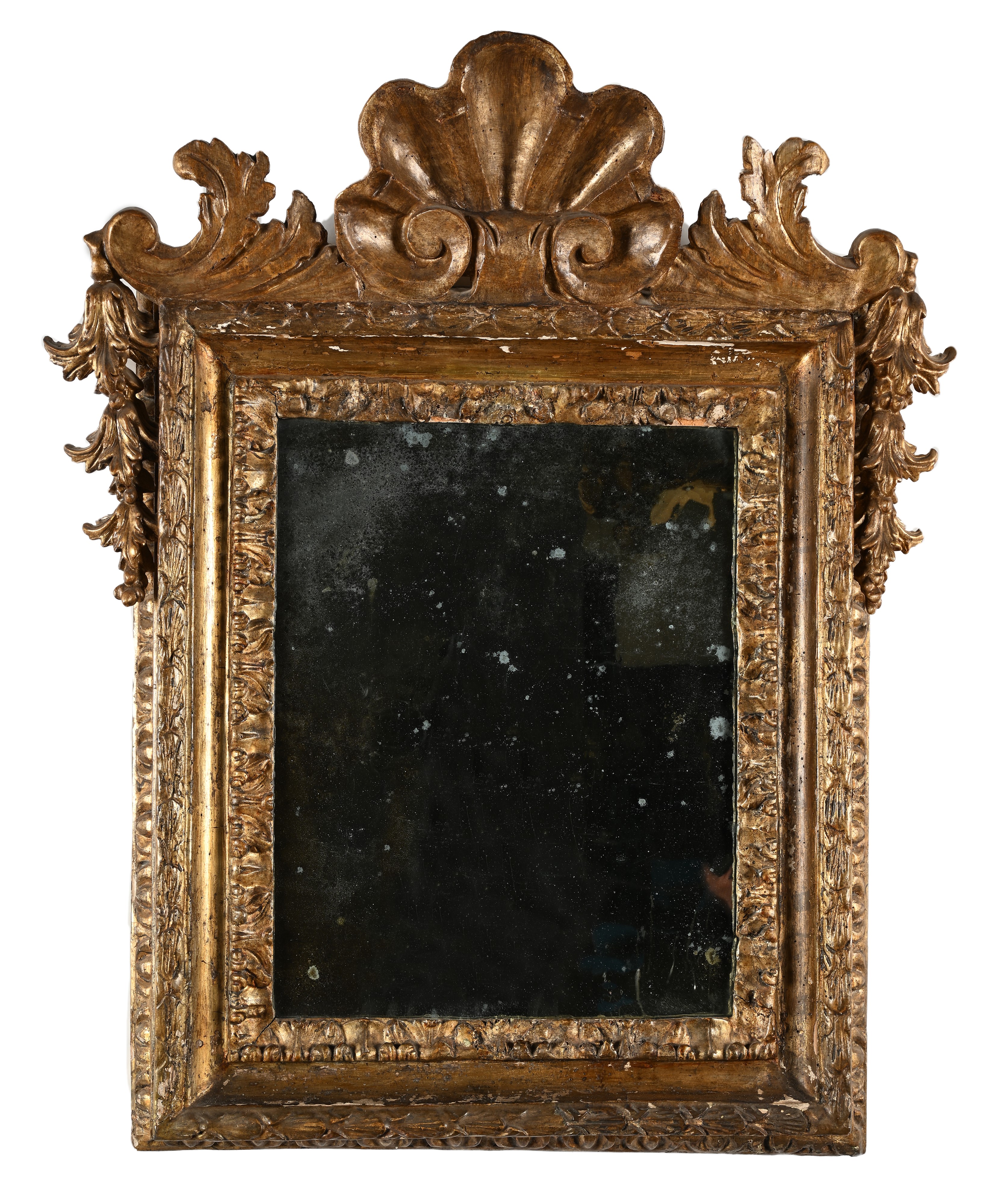 Coppia di Specchiere in Legno Dorato, Roma, XVIII Secolo