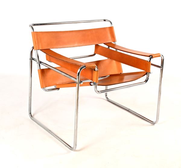 Marcel Breuer - Poltrona mod. "Wassily" o "B3" produzione Gavina
