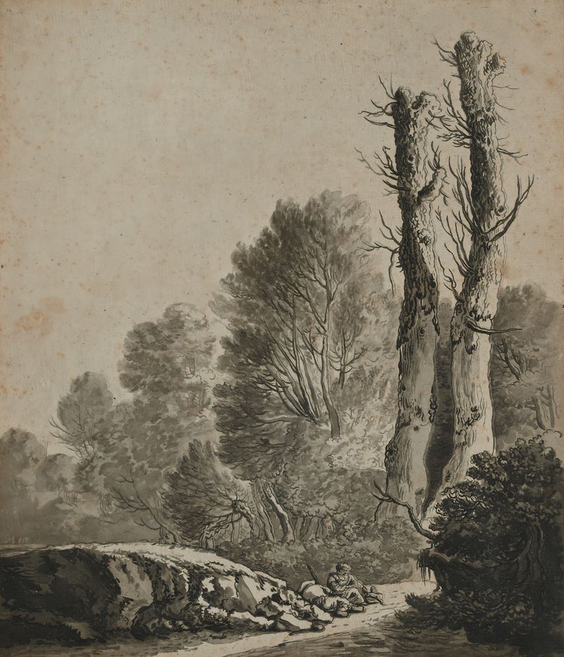 Paesaggio con albero