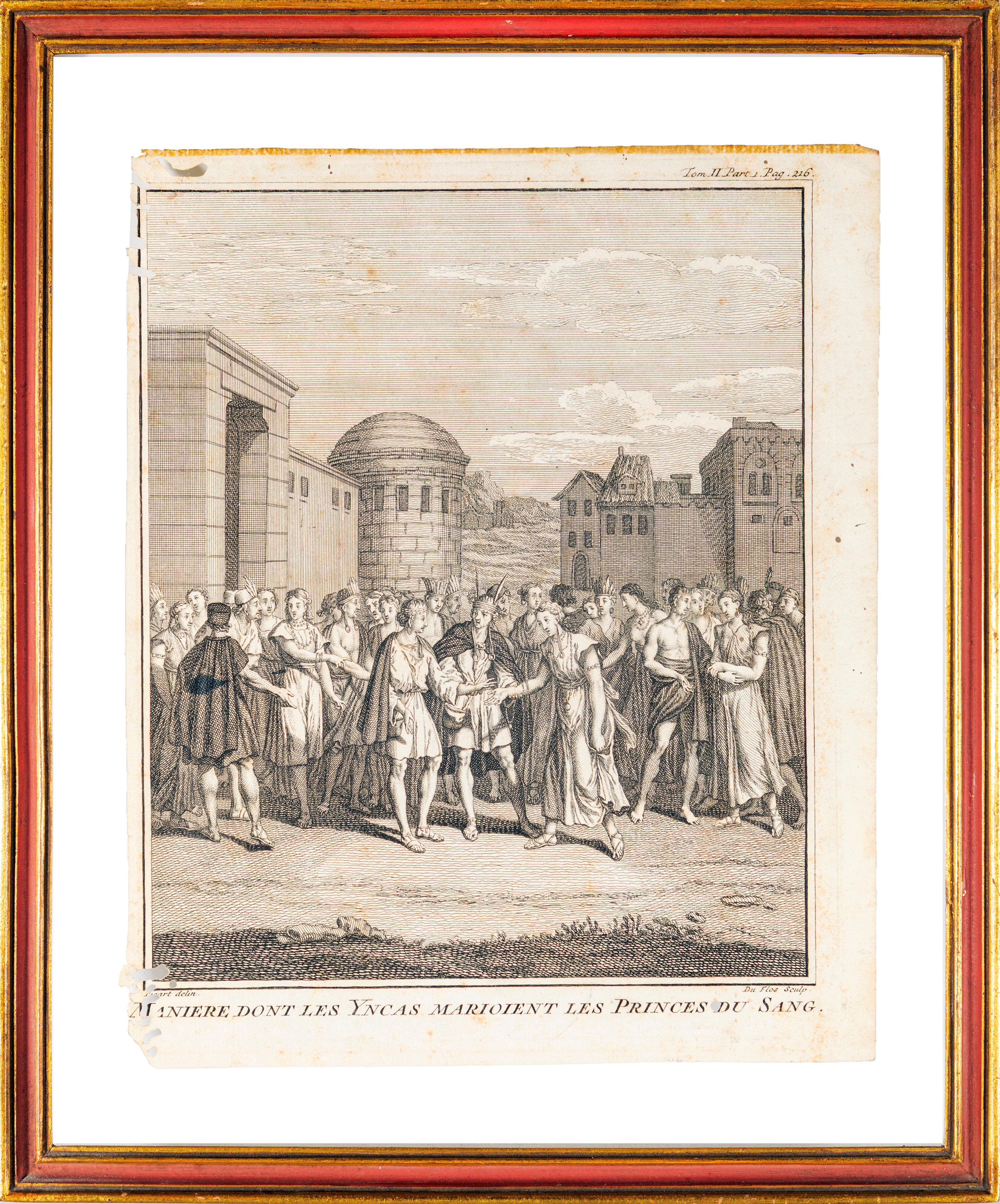 Cinque incisioni sottovetro incorniciate