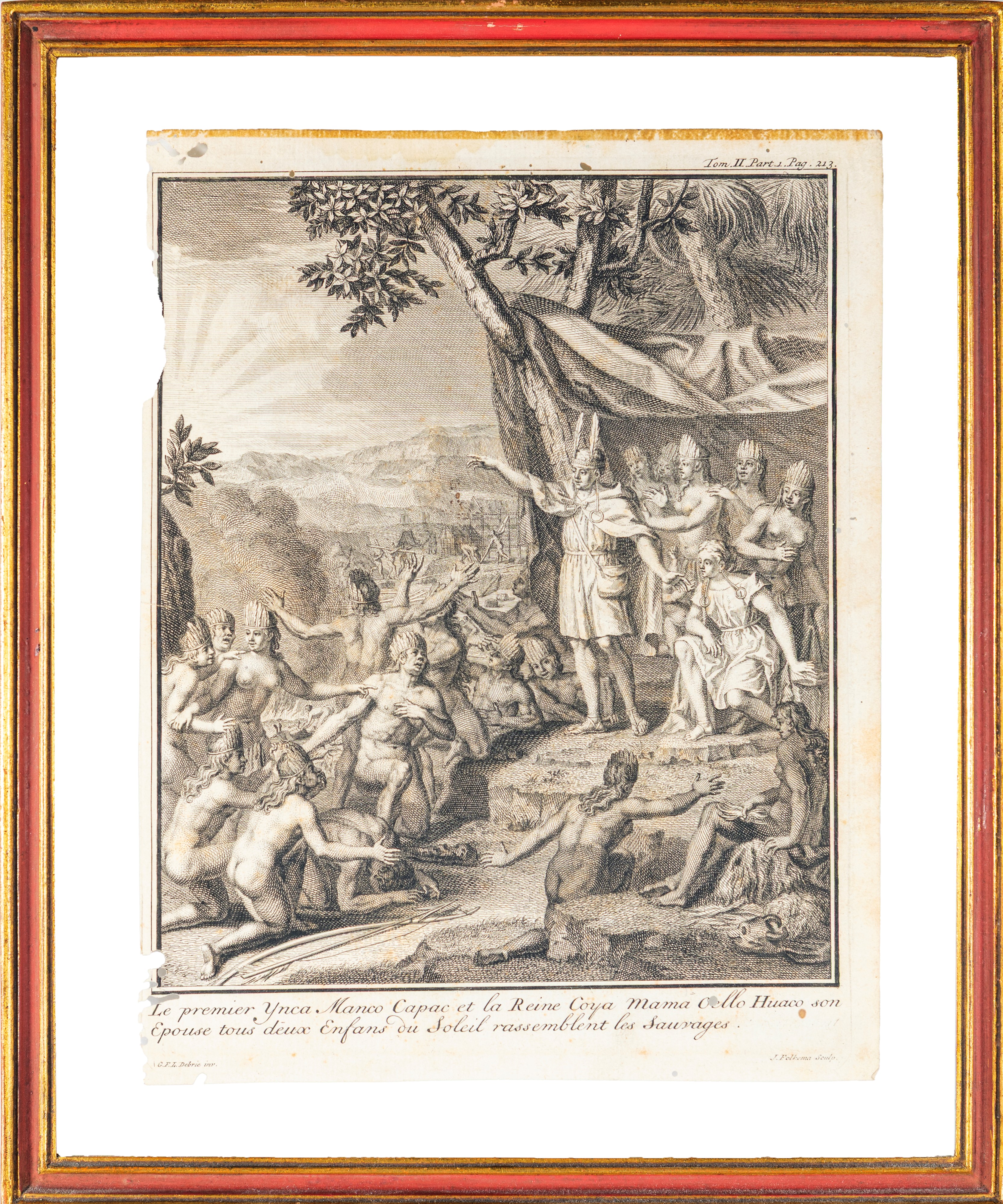 Cinque incisioni sottovetro incorniciate