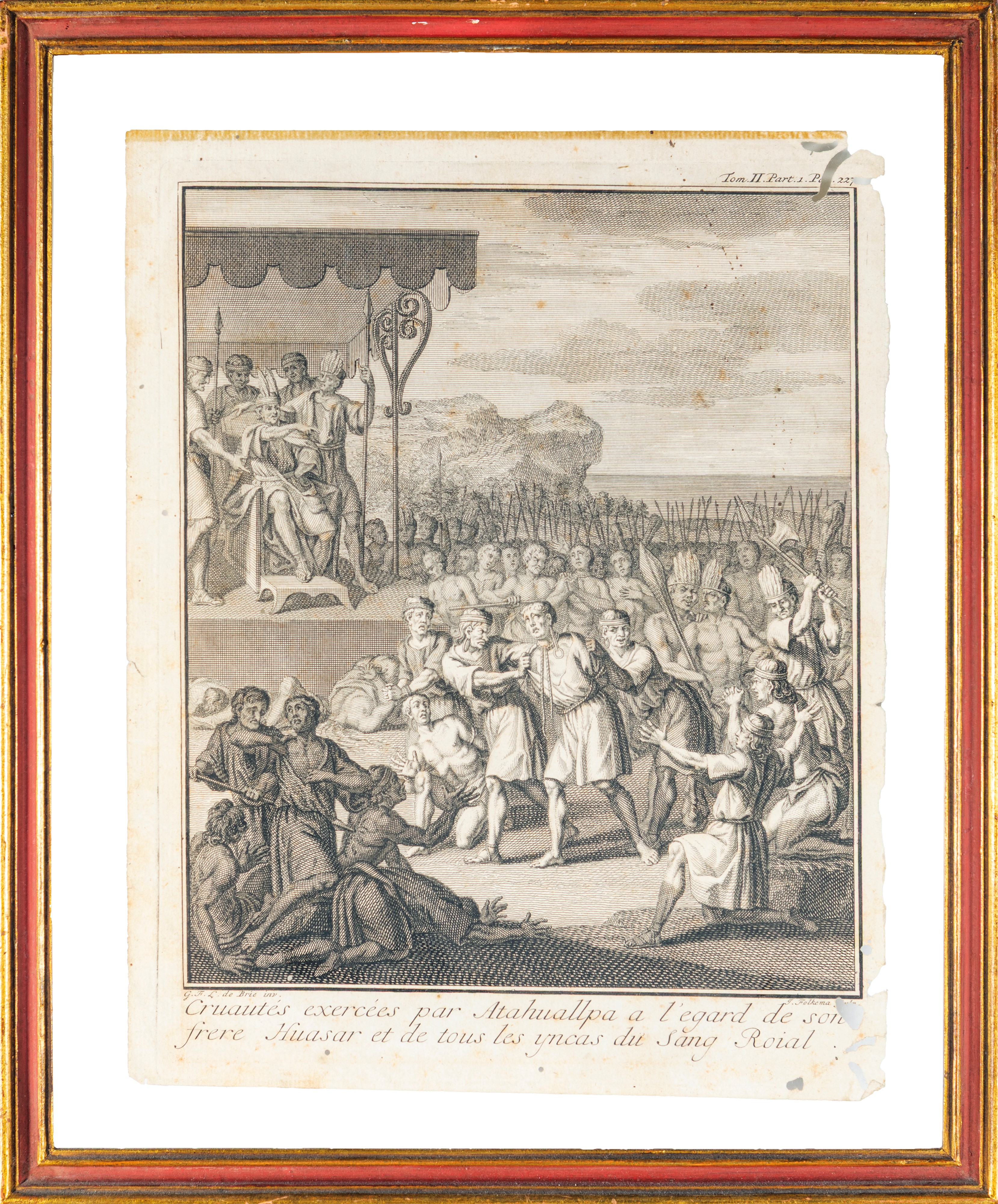 Cinque incisioni sottovetro incorniciate