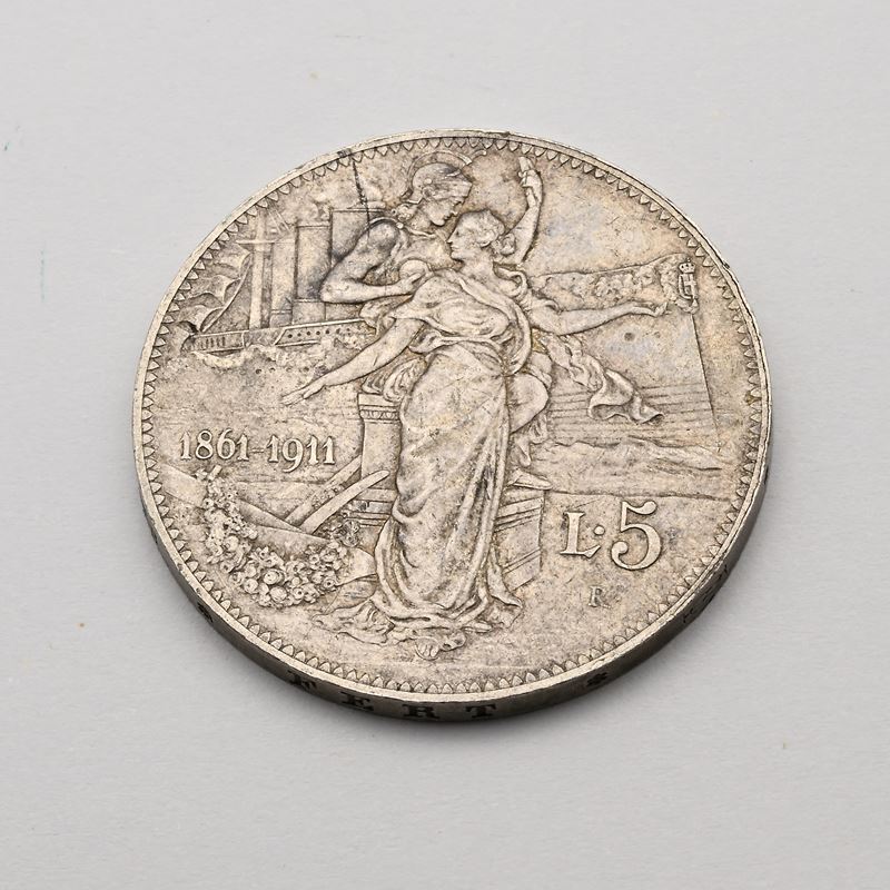 5 Lire 1911 Vittorio Emanuele III Regno D'italia