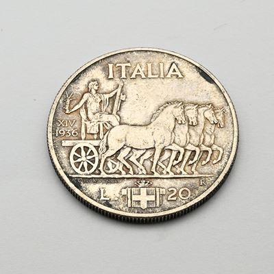 20 Lire 1936 Vittorio Emanuele III Regno D'italia