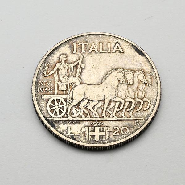 20 Lire 1936 Vittorio Emanuele III Regno d'Italia