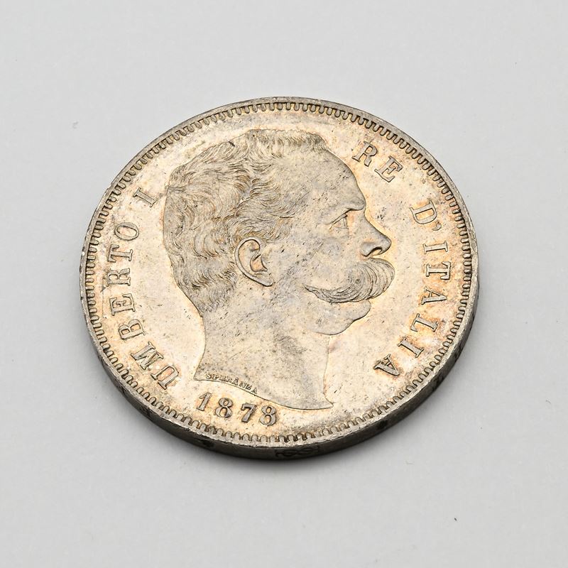 5 Lire 1878 Umberto i di Savoia Regno D'italia