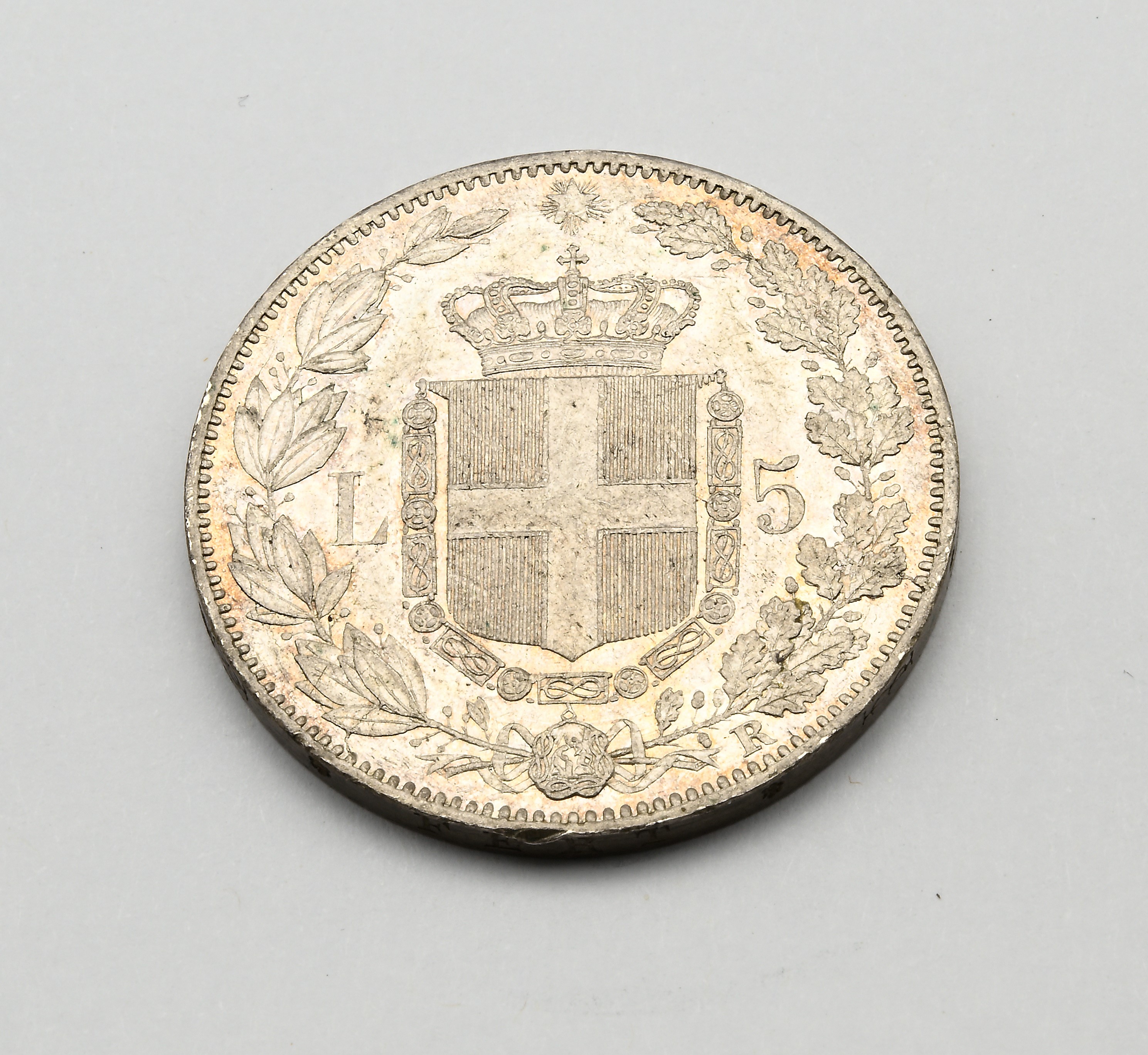 5 Lire 1878 Umberto i di Savoia Regno D'italia