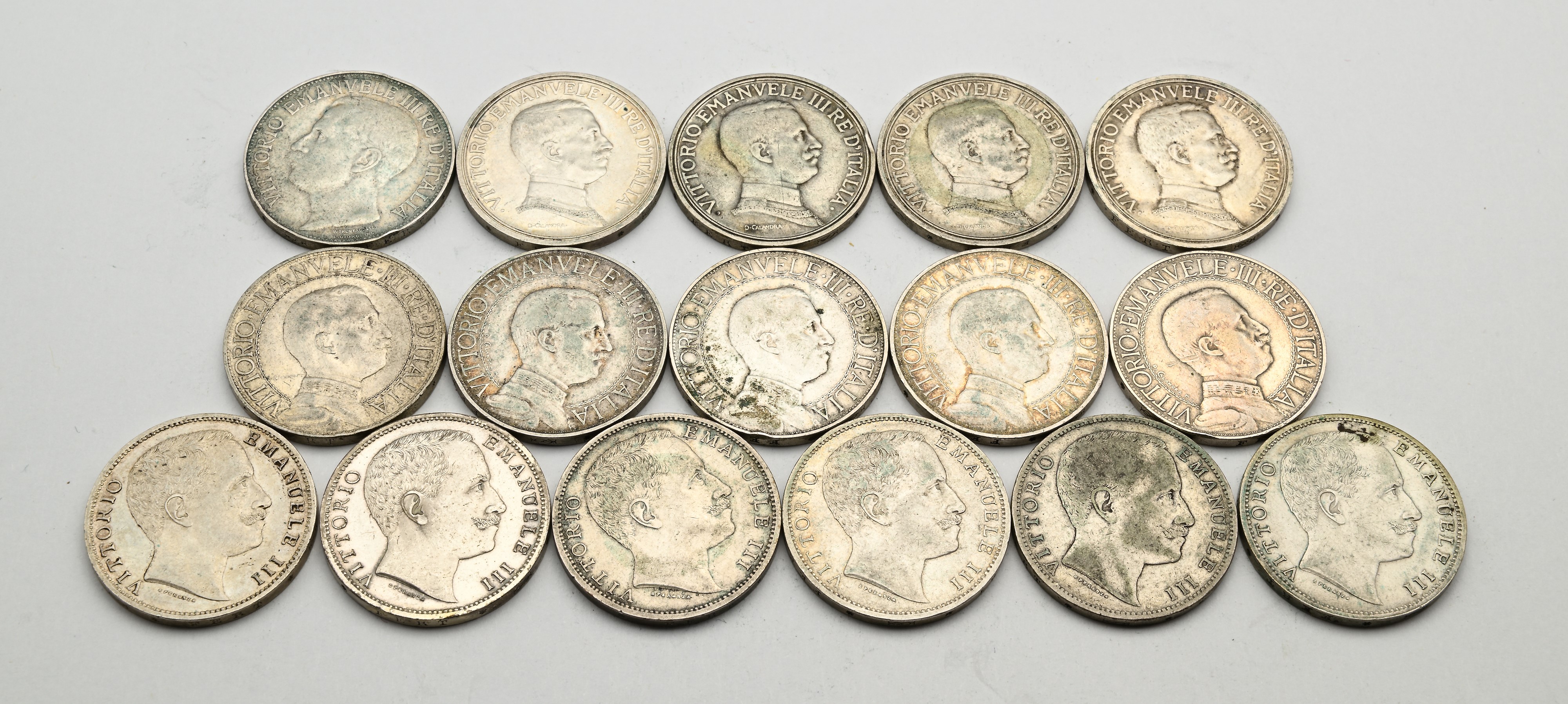 2 Lire Aquila 1901, 1902, 1904, 1905, 1906, 1907, Quadriga Veloce 1908, 1910, 1911, 1912 (2), Cin...