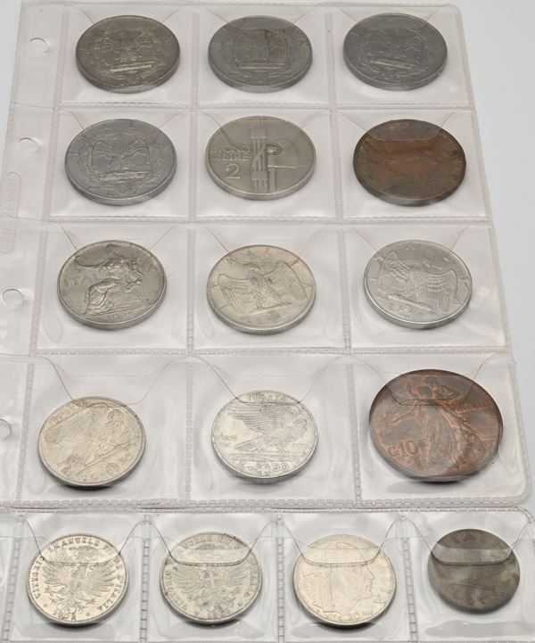 2 Lire, 1 Lira, 50 Cts, 25 Cts, 20 Cts, 10 Cts, 5 Cts Vittorio Emanuele III Regno d'Italia