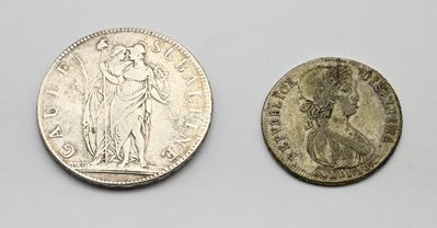 5 Franchi 1810 L'an 10 Torino Repubblica Subalpina e 30 Soldi 1800-1 Milano Anno IX Repubblica Su...