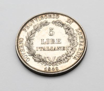 5 Lire 1848 Milano Governo Provvisorio di Lombardia