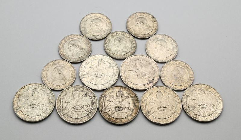 10 Lire e 5 Lire 1931, 1932, 1933, 1935, 1936, 1937, 1938 San Marino Vecchia Monetazione