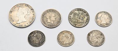 1 Lira 1815, 5 Soldi 1815, Maria Luigia Ducato di Parma; 10 Soldi 1811m Napoleone Re D'italia; 15...