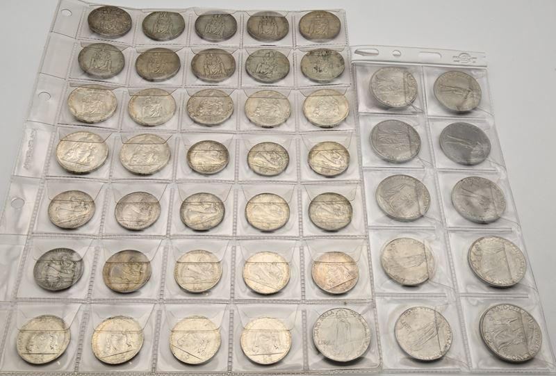Lotto Monete 10, 5, 2 Lire e 1 Lira Pio XI e Pio XII Città del Vaticano
