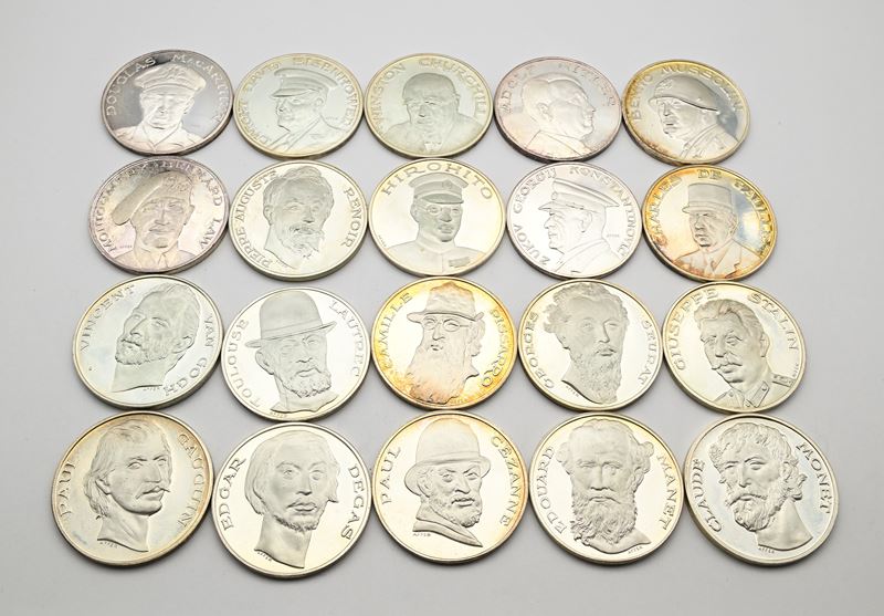 Lotto di 20 Medaglie Dell'enciclopedia Numismatica Internazionale