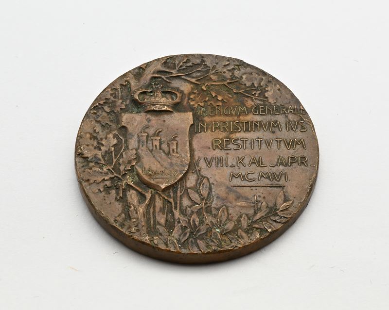 Medaglia in Bronzo per il Ripristino Dell'arengo Generale Repubblica di San Marino