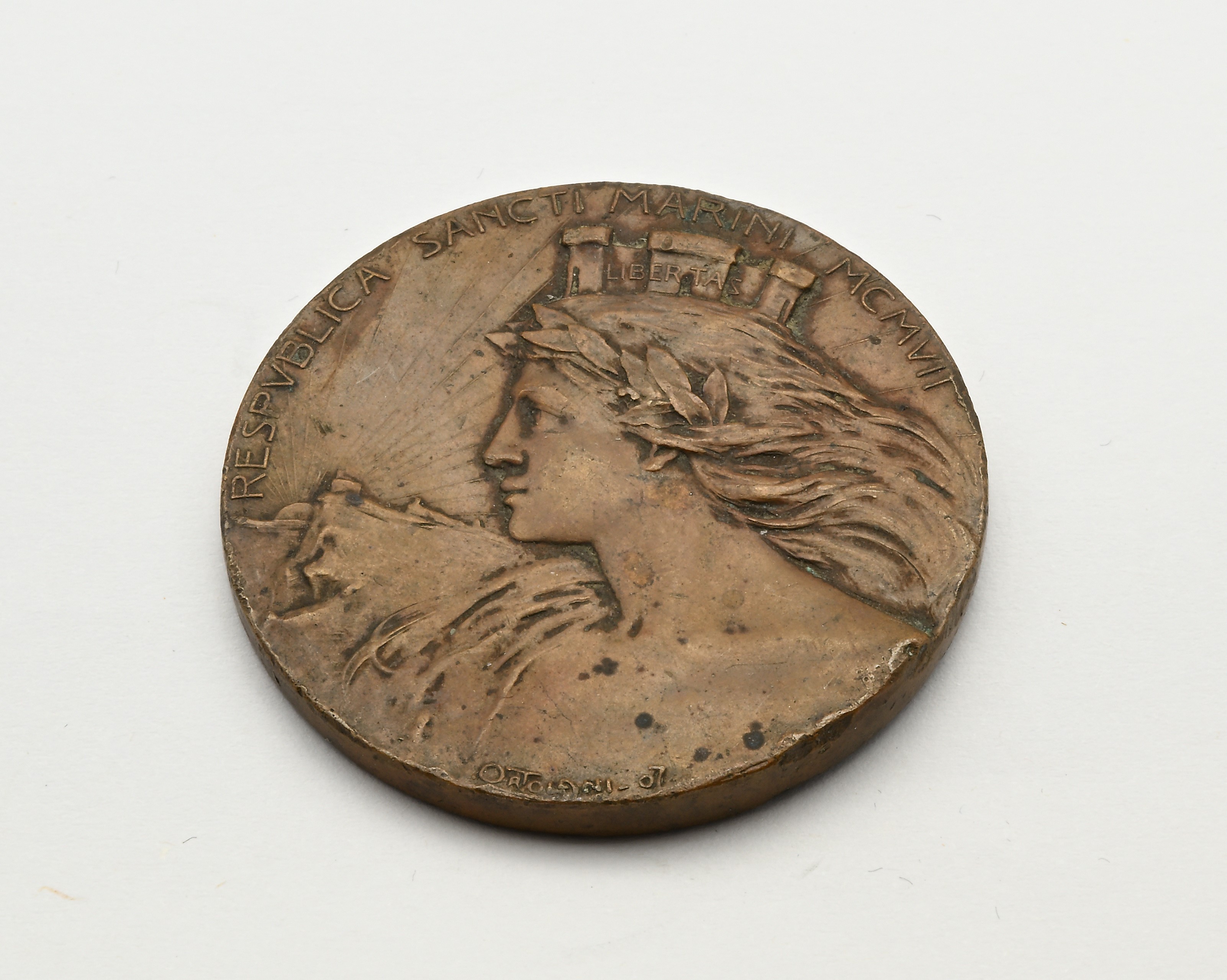 Medaglia in Bronzo per il Ripristino Dell'arengo Generale Repubblica di San Marino