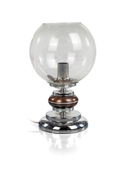 Lampada da Tavolo in Metallo e Vetro