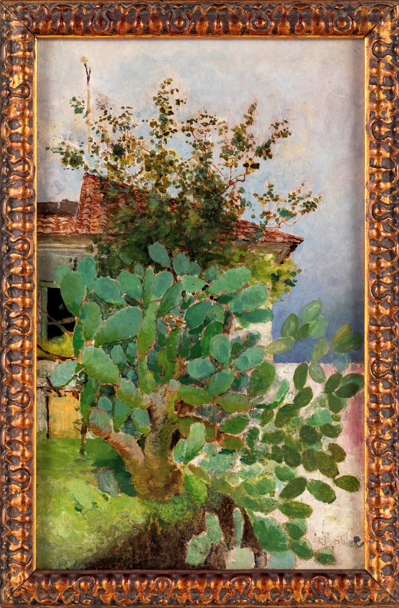 Luigi Paolillo - Studio di Vegetazione con un Vecchio Edificio