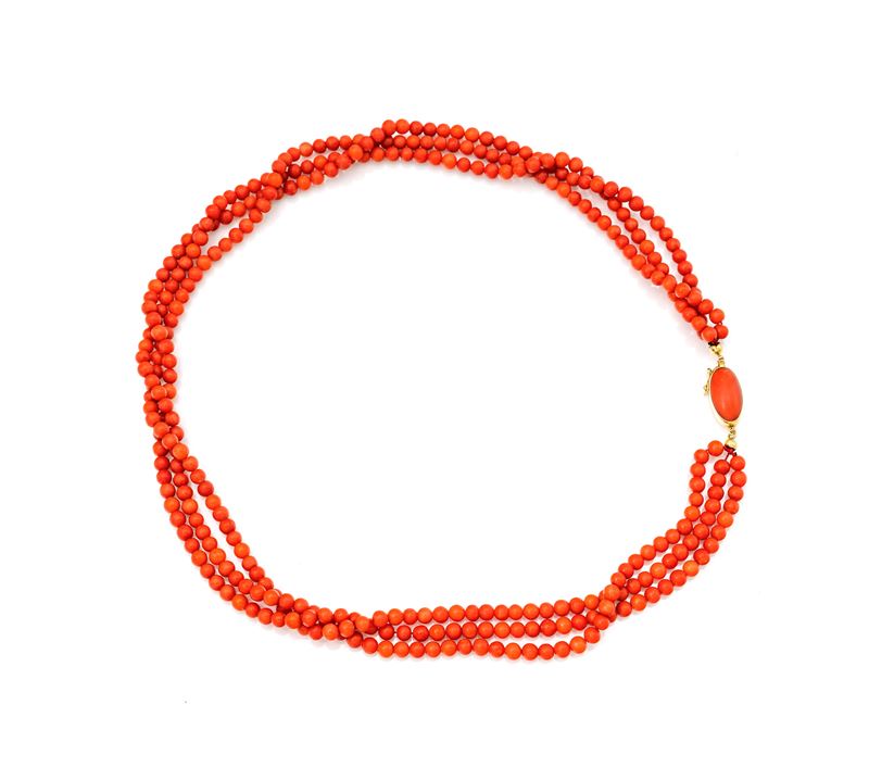 Collana in Corallo e Oro