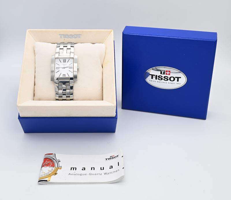 Tissot 1853 T-Trend L860/960K- Orologio da polso al quarzo da uomo in acciaio con datario e bracc...