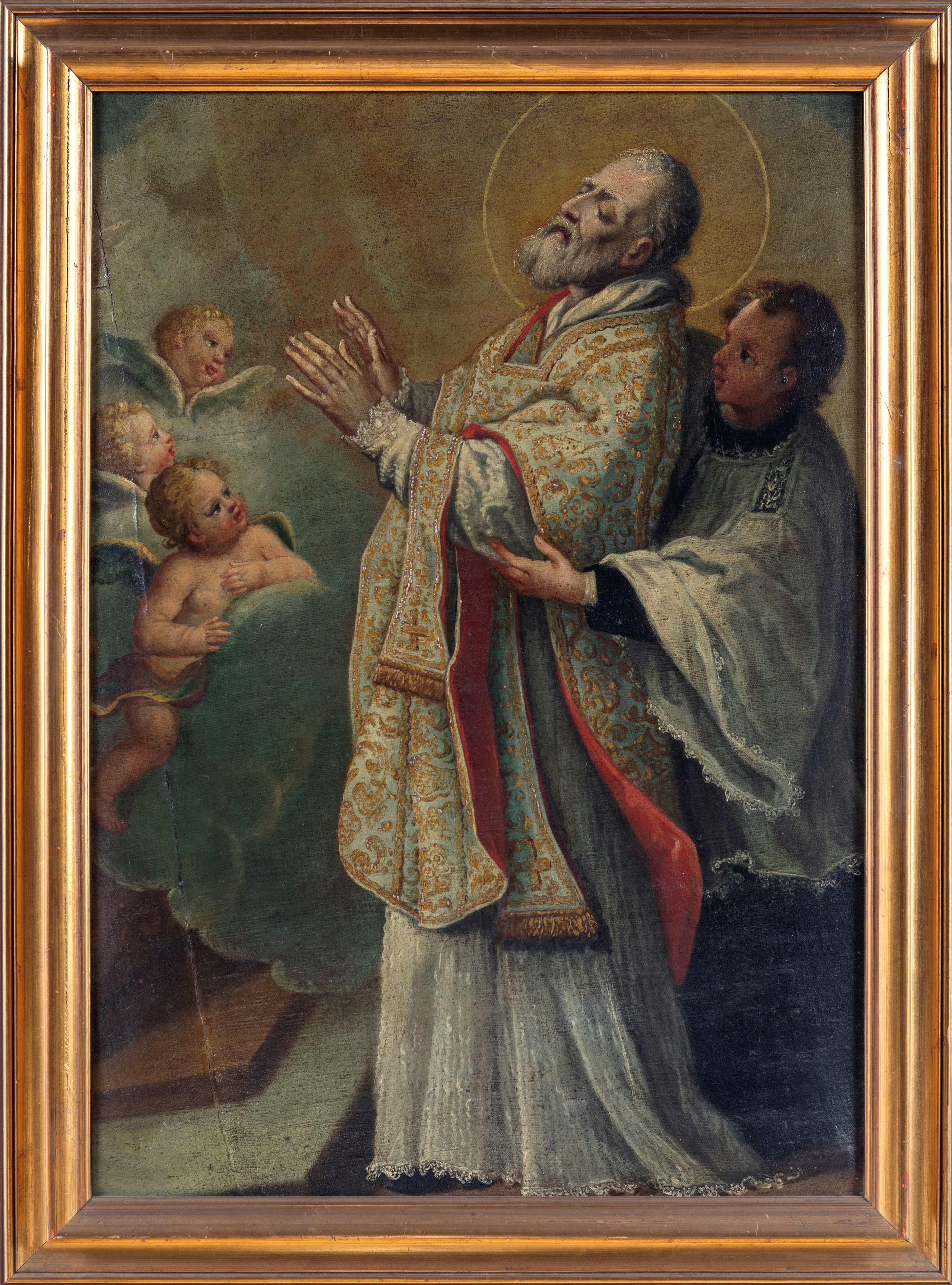 Pittore Napoletano del XVII Secolo - Gloria di Sant'andrea Avellino