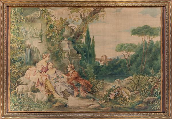 Paesaggio arcadico con scena galante