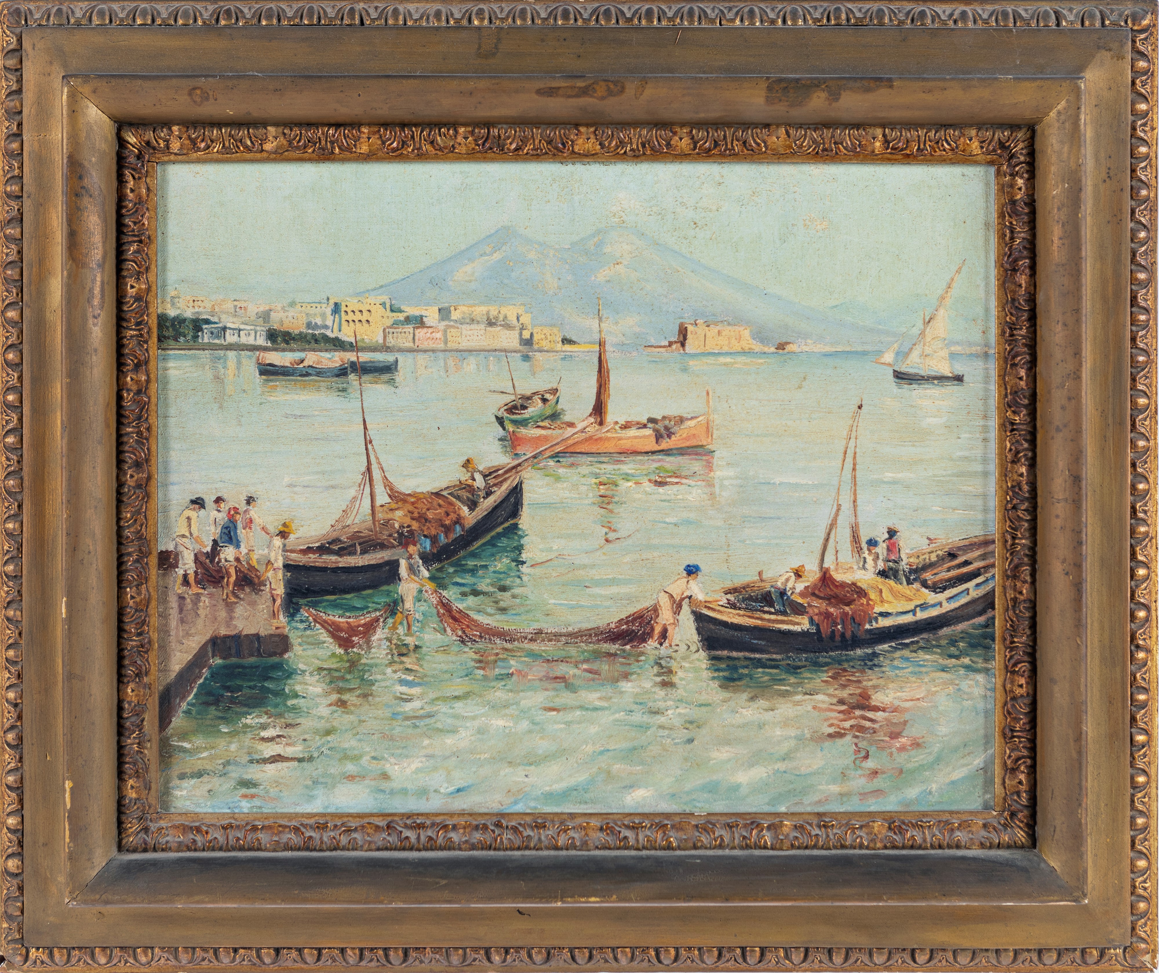 Scuola Napoletana del XX Secolo - Napoli, Veduta da Mergellina