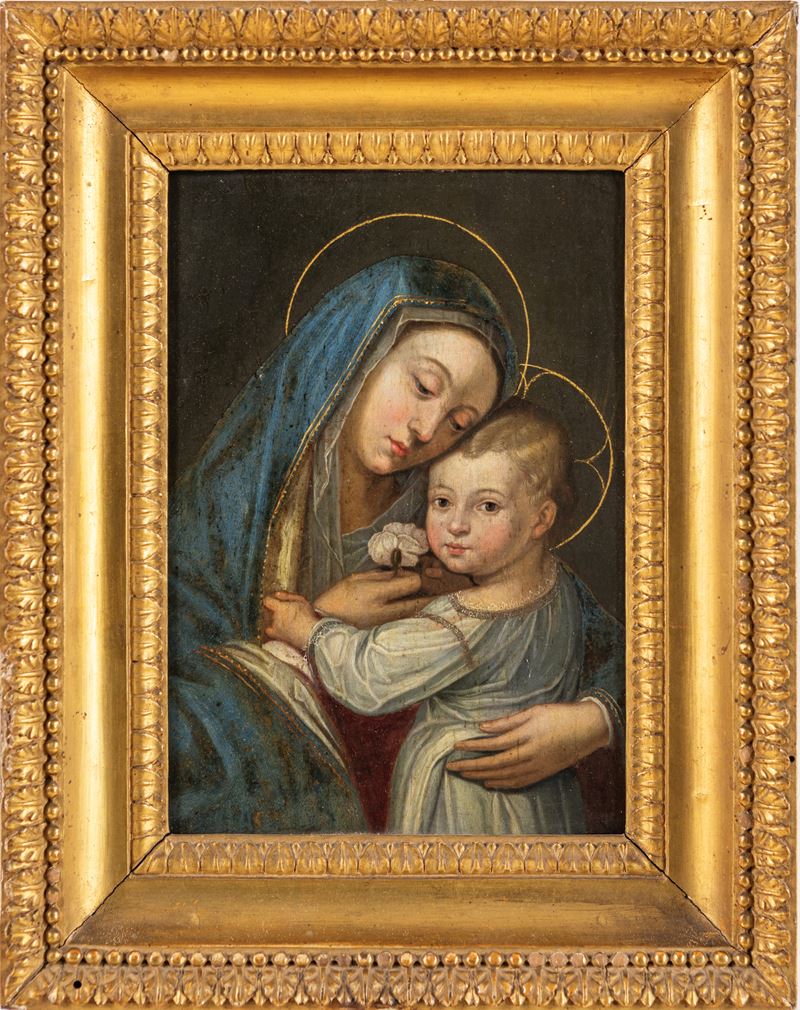 Pittore del XVII Secolo - Madonna con Bambino