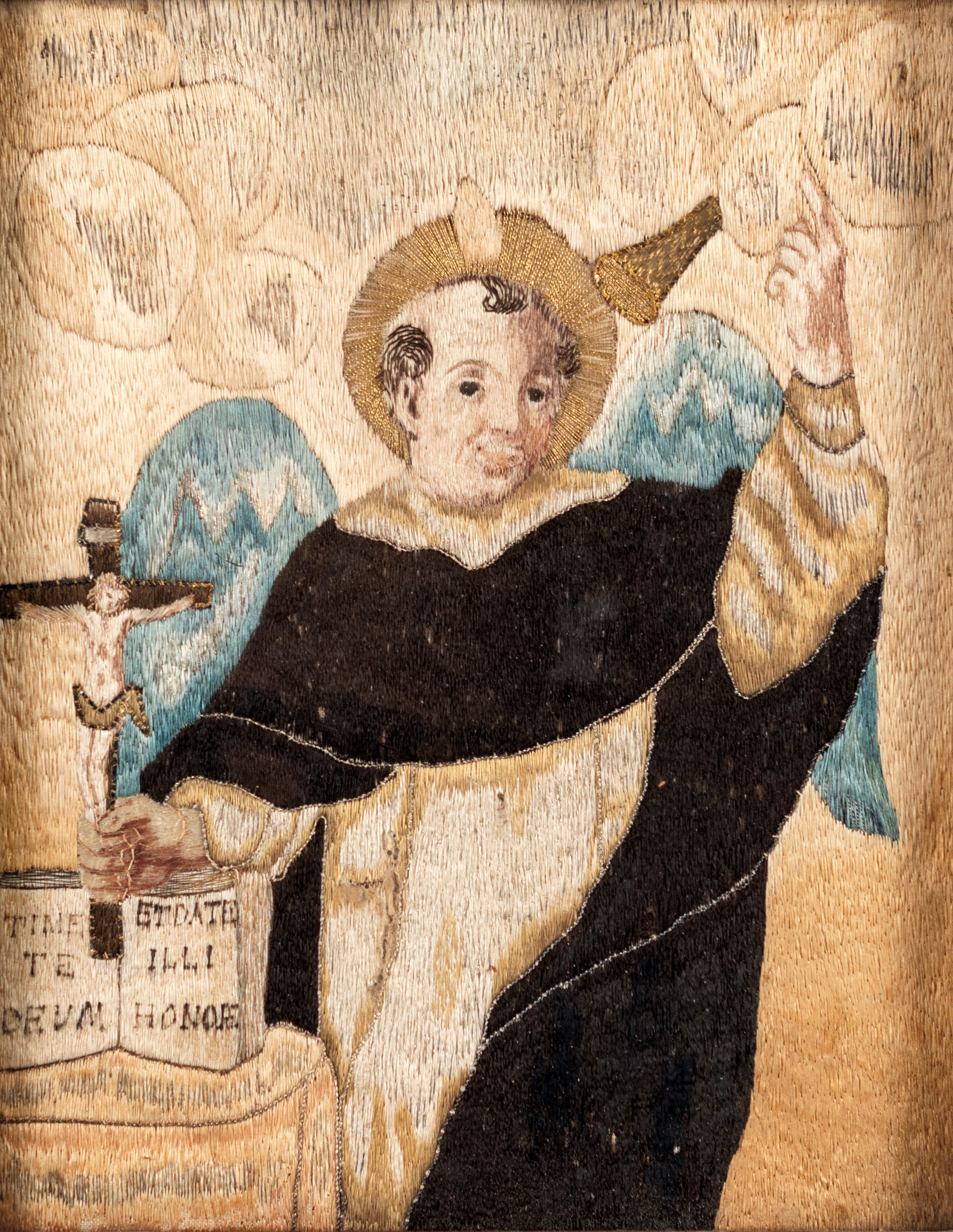 Ricamo raffigurante San Vincenzo Ferreri, Italia Meridionale, inizi XIX secolo