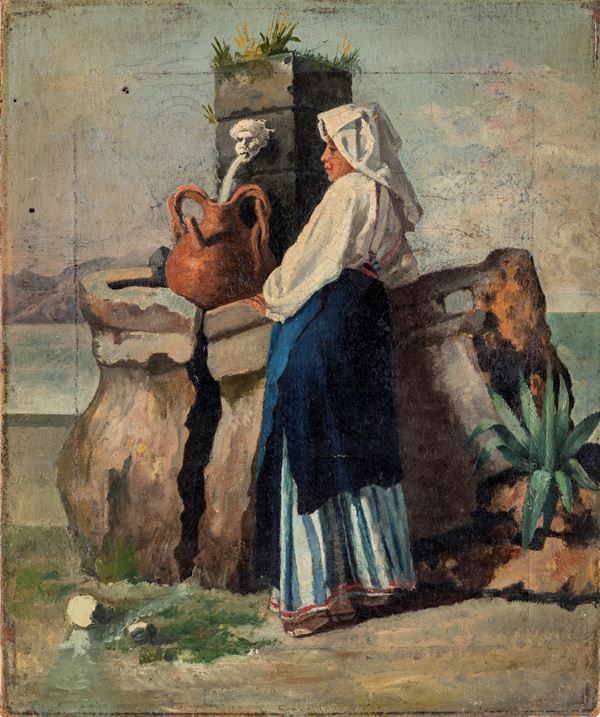 Giovane popolana alla fonte