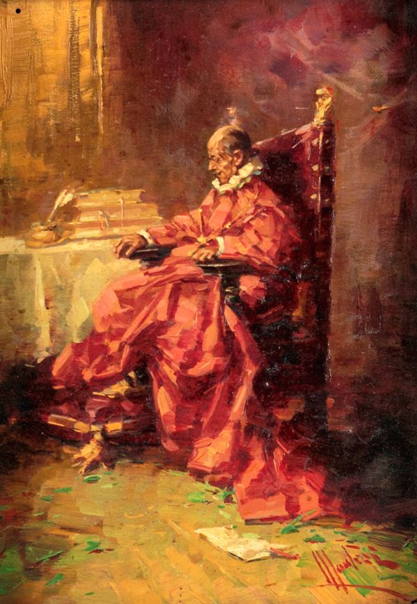 Cardinale in un interno