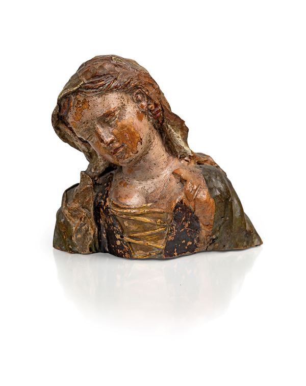 Scuola napoletana del XVIII secolo - Figura di popolana a mezzo busto