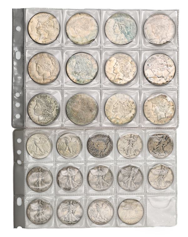 Lotto 12 dollari e 14 mezzi dollari USA