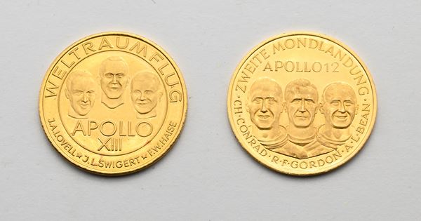 2 Medaglie Proof Apollo XII e Apollo XIII