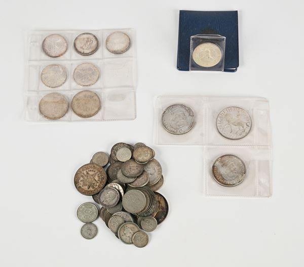 Lotto monete e medaglie d'argento