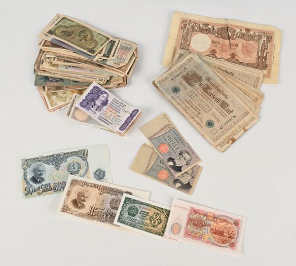 Lotto di Cartamoneta italiana ed estera