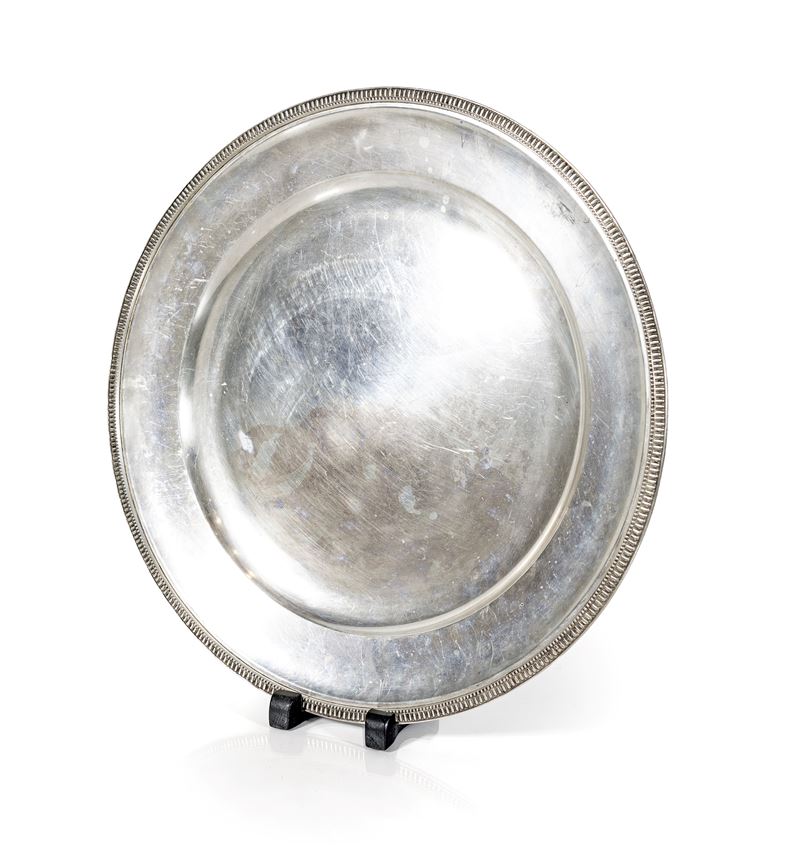 Grande Piatto Circolare in Argento 800/000