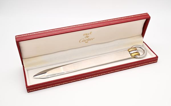 Cartier Must de - Tagliacarte in acciaio ed acciaio placcato in oro giallo