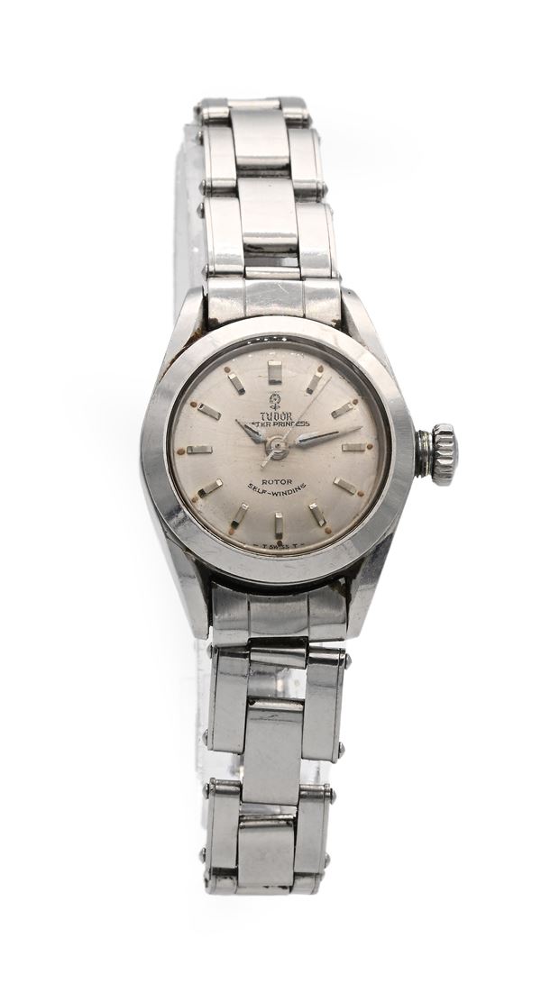 Tudor Oyster Princess - Orologio automatico da polso da donna con cassa e bracciale Rolex originali in acciaio