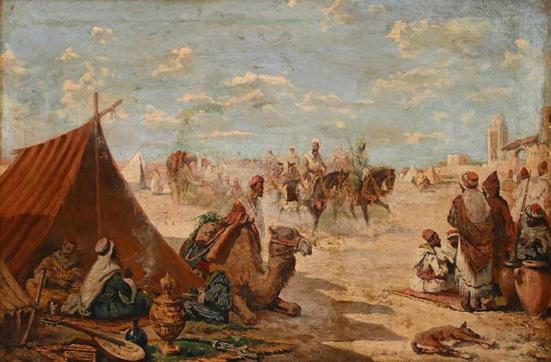 Eugène Fromentin - Accampamento Arabo nei Pressi delle Mura di una Città