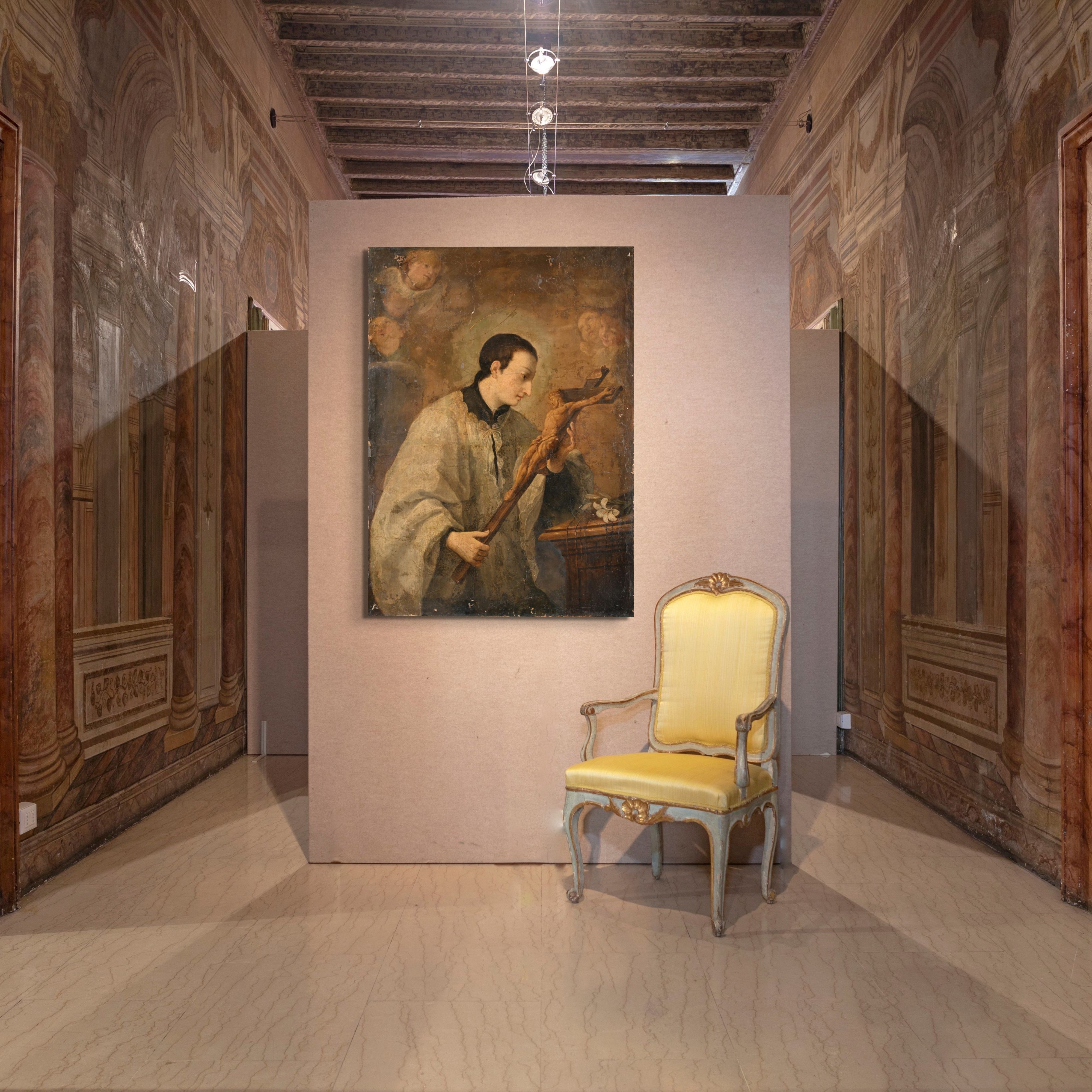 Pittore Romano del XVIII Secolo - San Luigi Gonzaga